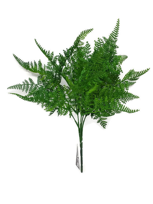 Green Plastic Fern Bush x 35cm