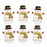 Self Adhesive Craft Embellishment x 7cm - Festive Snowman - Pack of 6