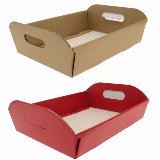 Christmas Hamper Cardboard Box - Gold, Red or Silver 