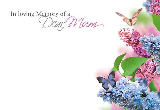 9 Large Florist Sympathy Message Cards - 12.5 x 9cm -  Dear Mum