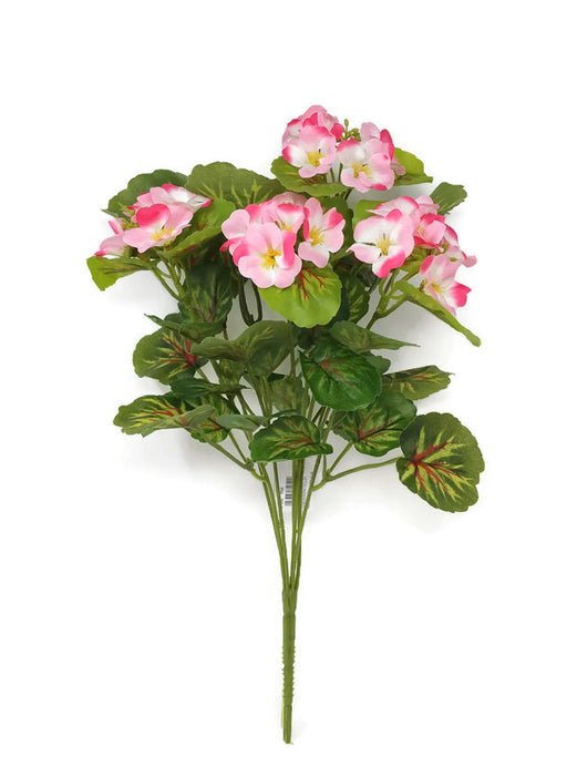 7 Stem Geranium Bush x 42cm - Pink