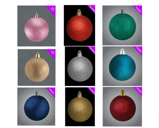 Giant Christmas Glitter Bauble x 15cm - Choice of Colour