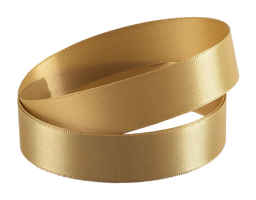 15mm x 20m Double Faced Satin Ribbon - Gold