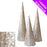 Set of 3 Glitter Deco Cones - Assorted Size - Gold