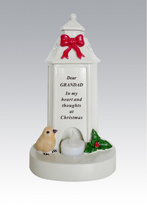 Robin Lantern with Flickering Tea Light - Grandad