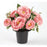 Everlasting Blooms Grave Vase Container with Flowers - Pink Ranunculus & Ivy