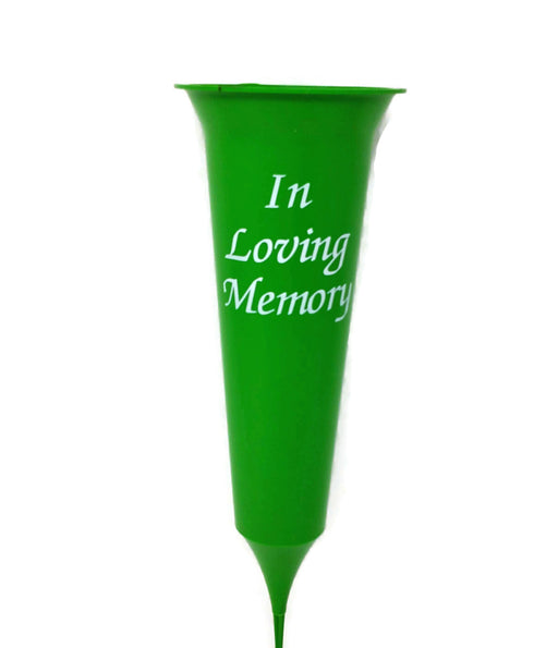 Grave Vase Spike - In Loving Memory - Green