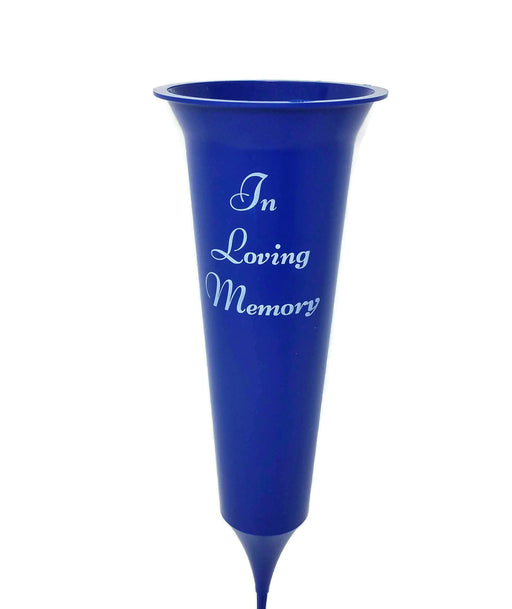 Grave Vase Spike - In Loving Memory - Royal Blue