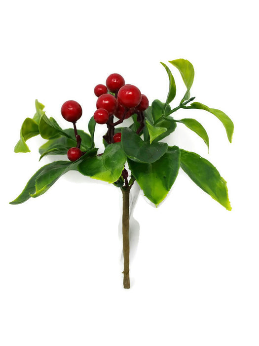 Green Foliage & Berry Pick x 14cm