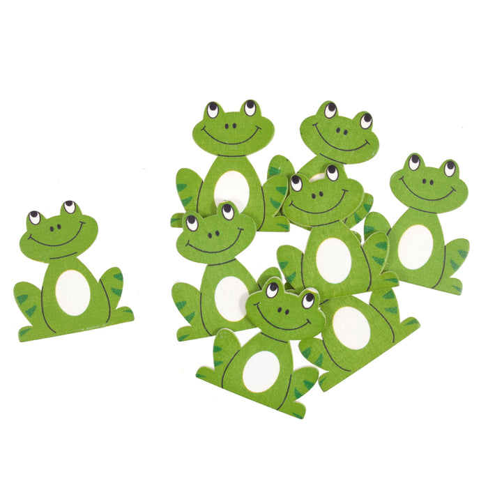 Craft Embellishment - Green Frogs - Pack of 8