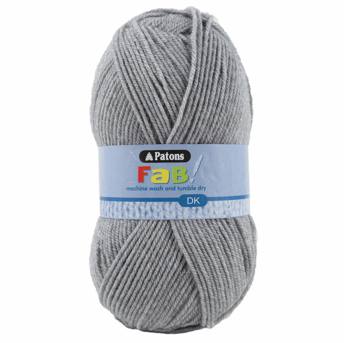 Patons Fab DK Wool x 100g Grey Artificial Floral Supplies