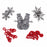 Red/Grey Snowman Craft Felt Embellishment -12 Pieces