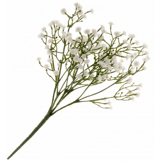 Plastic Gypsophila Spray x 30cm - White & Green