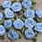 10mm Baby Blue ribbon rose 100pcs