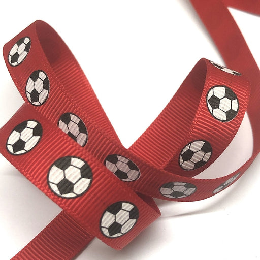 Red 12mmx20m Grosgrain Football Ribbon