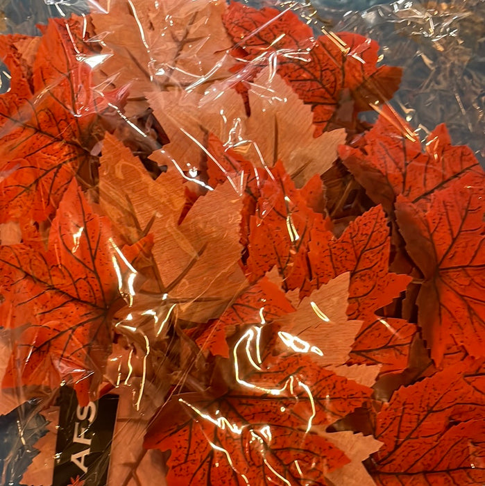 50 Pieces Per Bag Autumn Leaves - Red