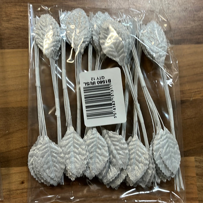 12 Bunches of Silver Leaves