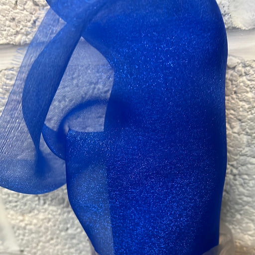 1 Metre Japanese Crystal Organza Fabric x 112cm / 44" - Royal Blue