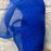 1 Metre Japanese Crystal Organza Fabric x 112cm / 44" - Royal Blue