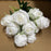 12 Head Solid Centre Rose Bush x 36cm - White