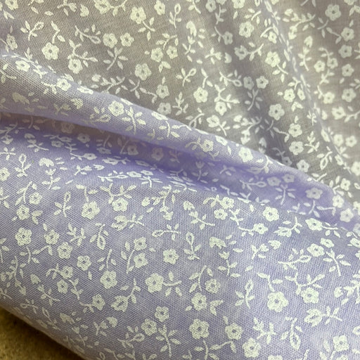 1 Metre Lilac Polycotton Small Ditzy Floral Fabric x 112cm EP62