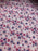 Polycotton Baby Pink Floral Fabric - 45" Width - 1 Metre - Purple, White, Cerise Flowers