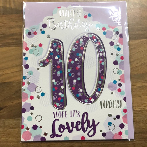 7x5" Card - 10th Birthday