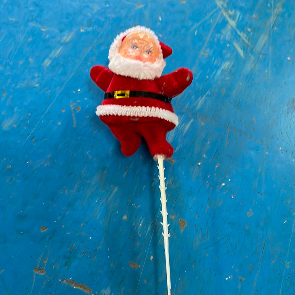 Red Santa Pick On Wire x 29cm — Artificial Floral Supplies