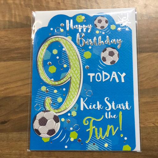 7x5" Card - 9th Birthday - Football