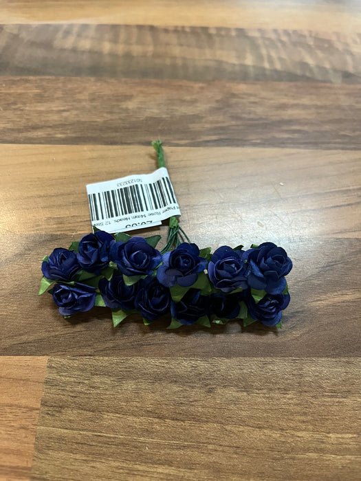 Paper Rose -14mm Heads - 12 Stems - Violet
