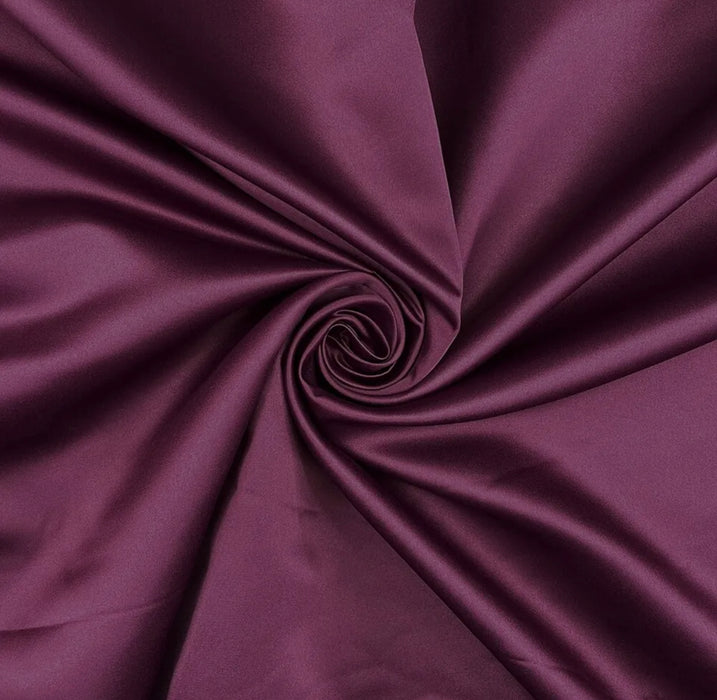 1 metre wine Duchess Satin 100% Polyester Fabric 150cm Width