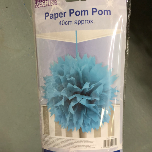40cm Paper pom pom- Blue