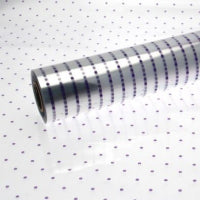 100m x 80cm Printed Dot Cellophane - Purple