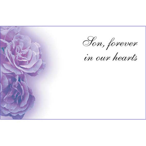50 Cards In Loving Memory of a Dear Son - Two Side Flowers