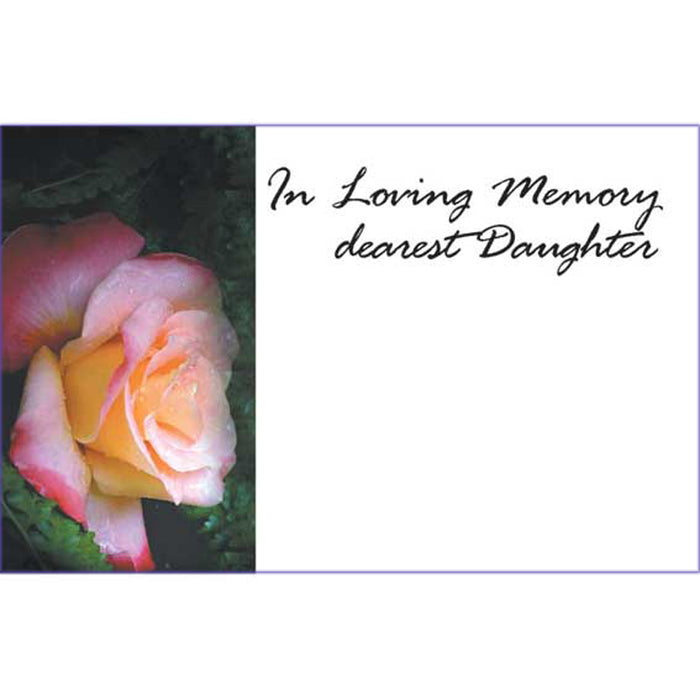 50 Florist Cards ILM Dearest Daughter - Rose