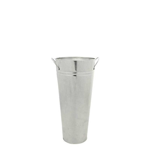 Silver Metal Galvanised Vase x 38cm