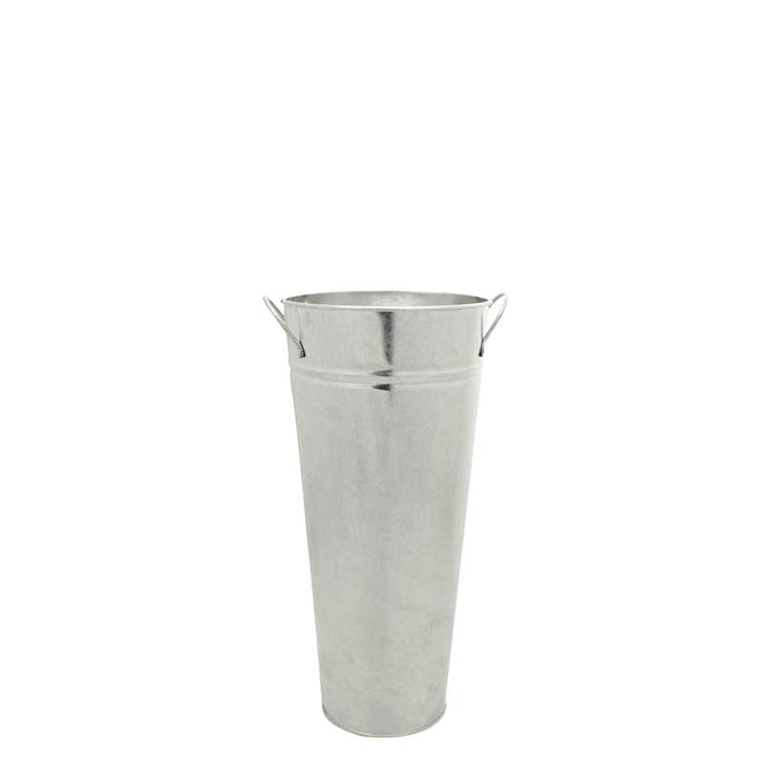 Silver Metal Galvanised Vase x 38cm