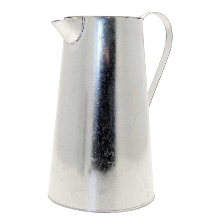 Galvanised Silver Metal Jug x 27cm
