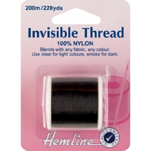 Hemline Smoke 100 % Nylon Invisible Thread x 200m