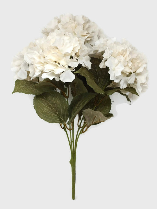 Large 5 Stem Hydrangea Bush x 50cm - Ivory