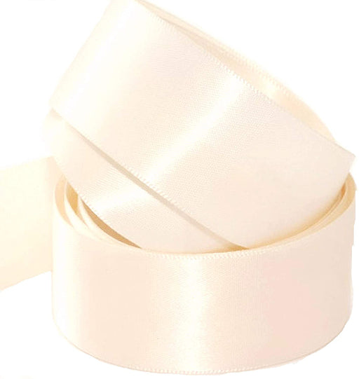 38mm x 20m Double Faced Ivory Satin Ribbon