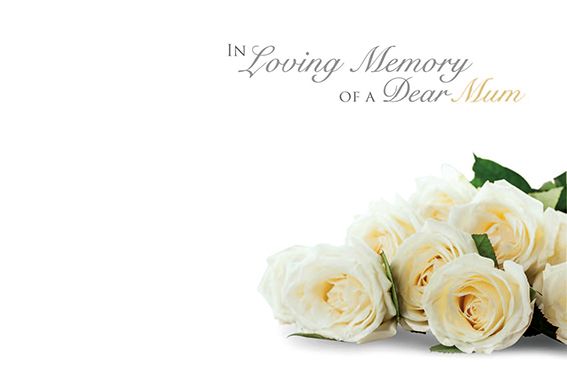 9 Large Florist Sympathy Message Cards - 12.5 x 9cm -  In Loving Memory of a Dear Mum