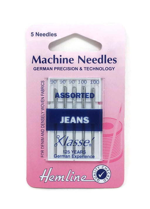 Hemline Mixed Size Sewing Machine Needles: Jeans