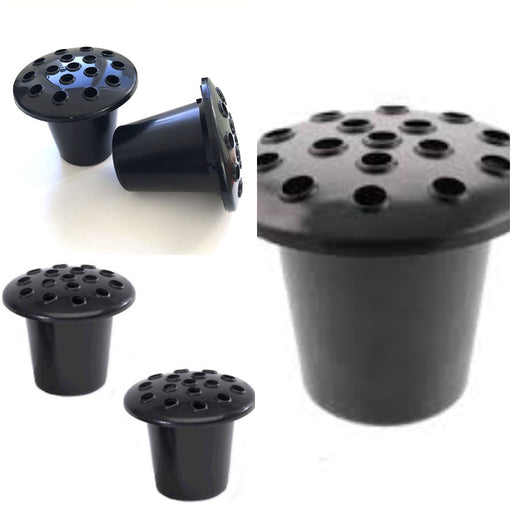 Pack of 5 Replacement Memorial Black Grave Pots And Lids