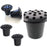 Pack of 10 Replacement Memorial Black Grave Pots And Lids