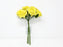 6 Head Foam Rose Bunch -  Lemon