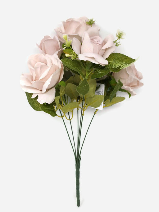 6 Head Rose Bush x 42cm - Light Blush