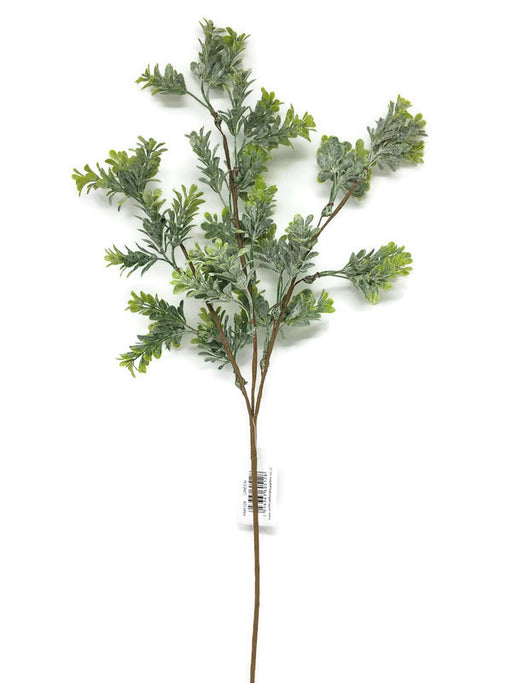 Lightly Flocked Green Leaf Spray x 50cm