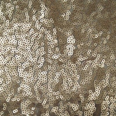 1 Metre Matt Champagne All Over 3mm Sparkle Sequins Fabric