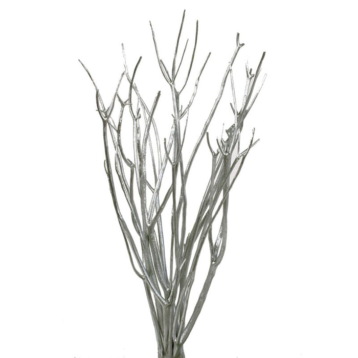 55cm Dried Mini Mitsumata Sticks - Silver - 10pcs per pack